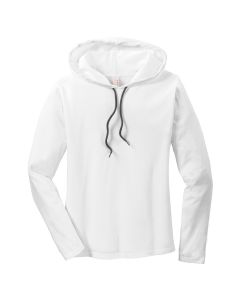 Anvil - Ladies 100% Combed Ring Spun Cotton Long Sleeve Hooded T-Shirt